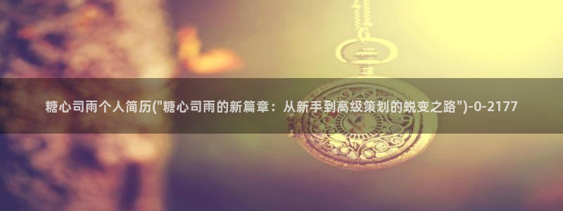 糖心vlog破解下载：糖心司雨个人简历(\